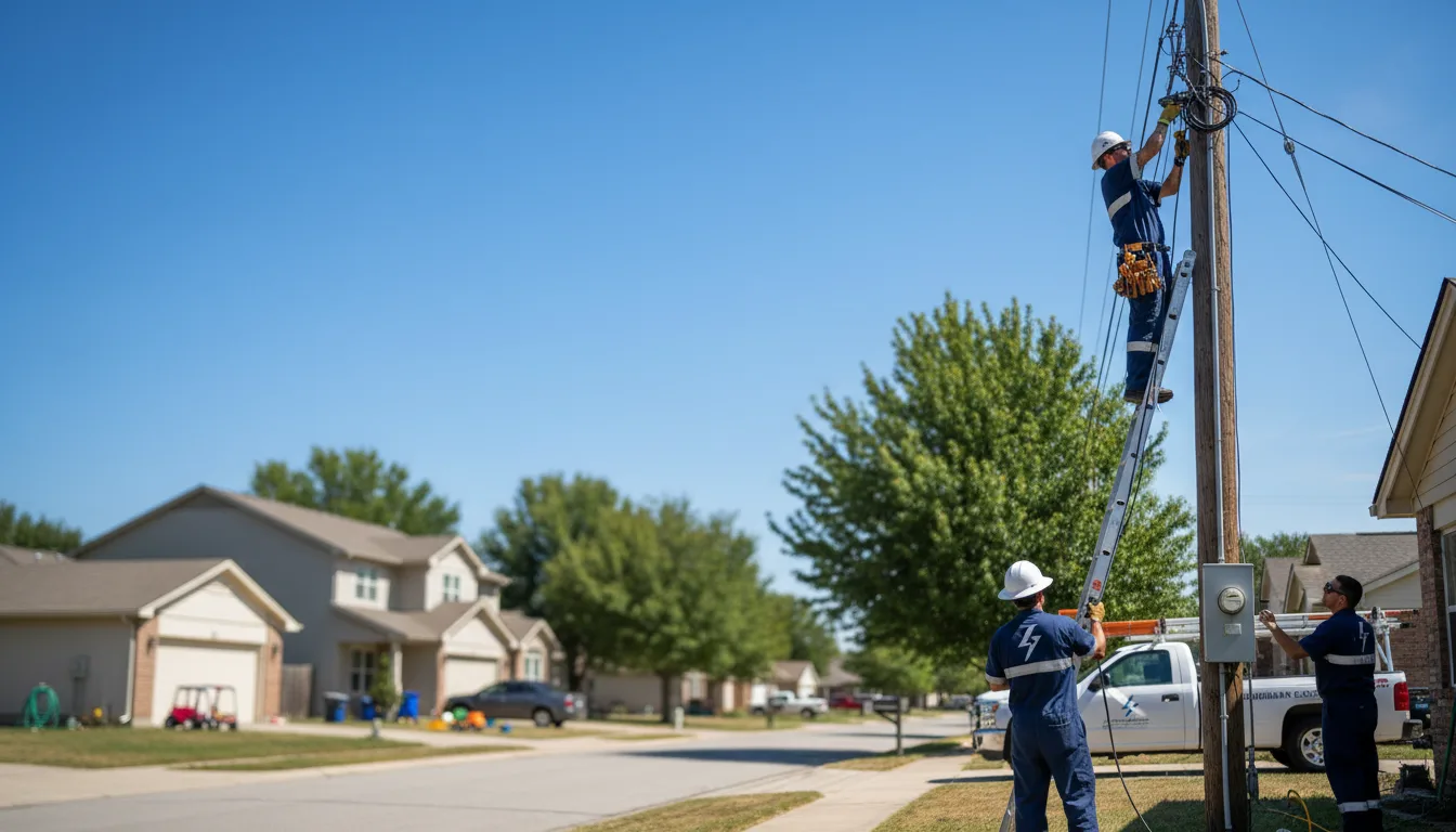 Residential electrician providing installation services in Sulphur Springs, TX